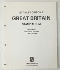 STANLEY GIBBONS GREAT BRITAIN 1970-79 4-RING ILLUSTRATED STAMP ALBUM PAGES