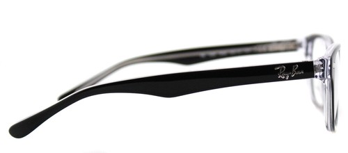 Nuevas gafas rectangulares Ray-Ban RY 1555 3529 negras sobre plástico transparente 48 mm - Imagen 3 de 3