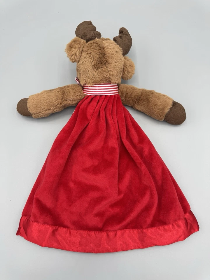 Bearington Bebé Rojo Lovey Reno Navidad Manta de Seguridad Alce Borde Satinado Foto 4 de 4