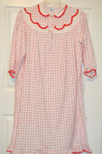 VINTAGE 70s Sears Charmode Long Flannel Nightgown Womens 38 Floral Cottagecore