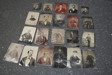 Lot of 21 1800s Tintype Ferrotype Photographs of Men Daguerreotype 
