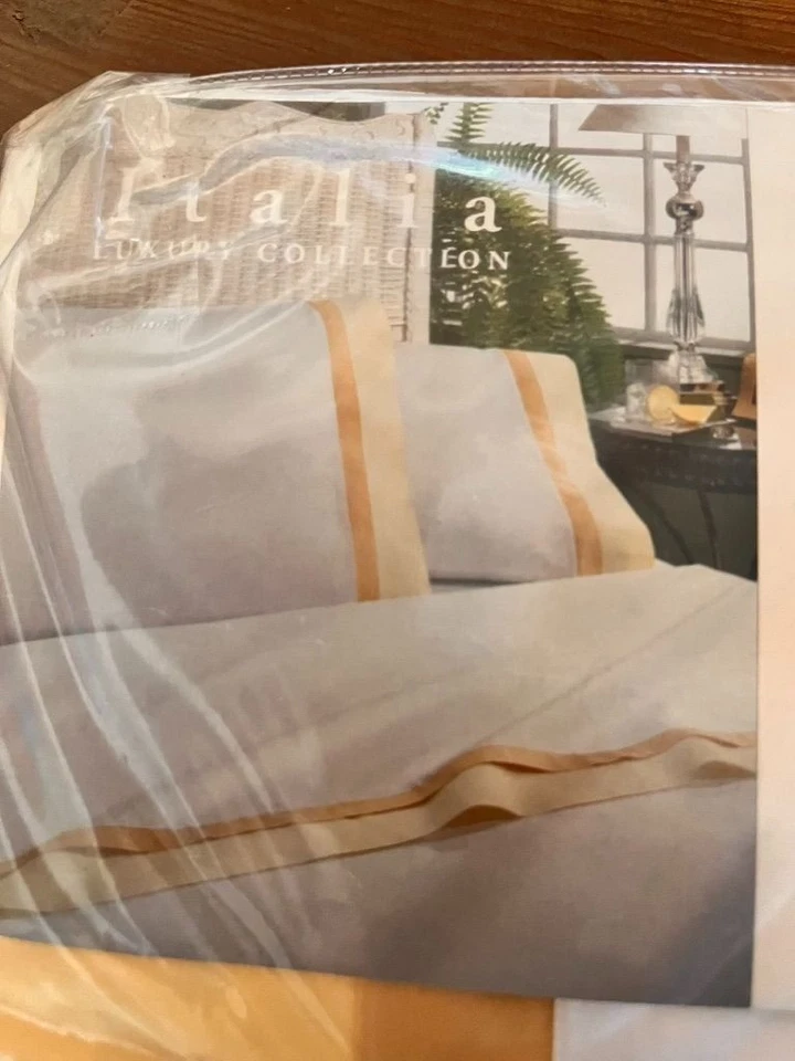 Juego de sábanas Sferra Italia Luxury Collection 500 hilos algodón egipcio king Foto 3 de 3