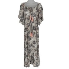Label of Love Floral Tassel Maxi Dress S Boho