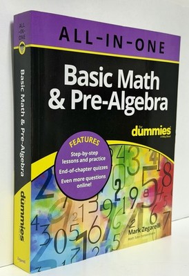 Basic Math and Pre-Algebra All-In-One for Dummies + Chapter Quizz  PAPERBACK