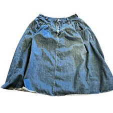 Vintage Denim Flare Long Skirt JORDACHE Prairie Festival Western size XL 34