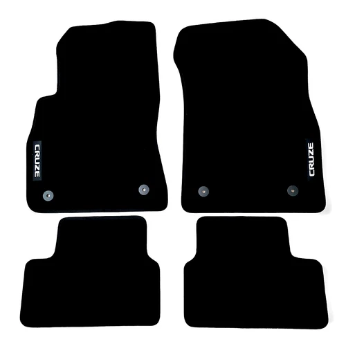 Velour Car Floor Mats For Chevrolet Cruze Waterproof Black Carpet Auto Liners - Imagen 2 de 14
