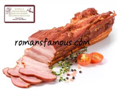 ROMANSFAMOUS Black Forest ''Rib Bacon'' Fully Cooked and Smocked 1LB For $10 !!US SELLER!!