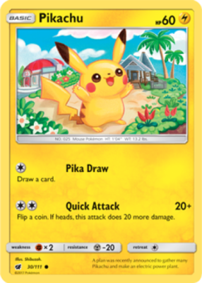 ピカチュウ 30/111 1x Pikachu 30/111 Crimson Invasion Pokemon TCG Card LP | eBay