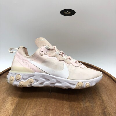 Nike Womens React Element 55 BQ2728-600 Pink White Running Shoe Sneaker  Size