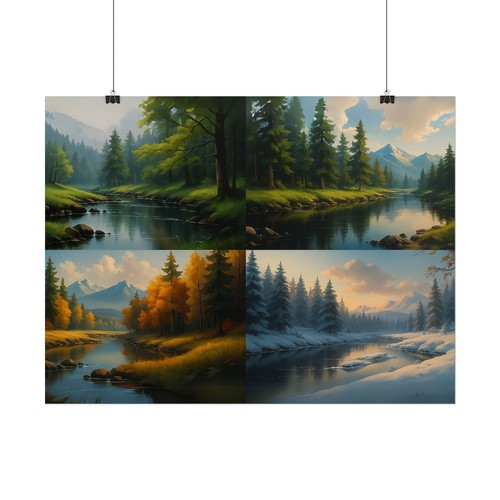 π Four Seasons Poster β Nature Landscape Wall Art β Seasonal Home Decor Print - Picture 15 of 25