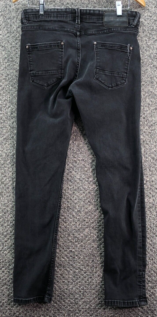 Alcott Skinny Jeans Denim Black 34W x 31L Stretch Pockets Zip