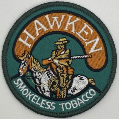 where to buy hawken chewing tobacco Hawken Chewing Tobacco Dip Snuff Vintage Style Retro Iron Sew One Patch  Racing
