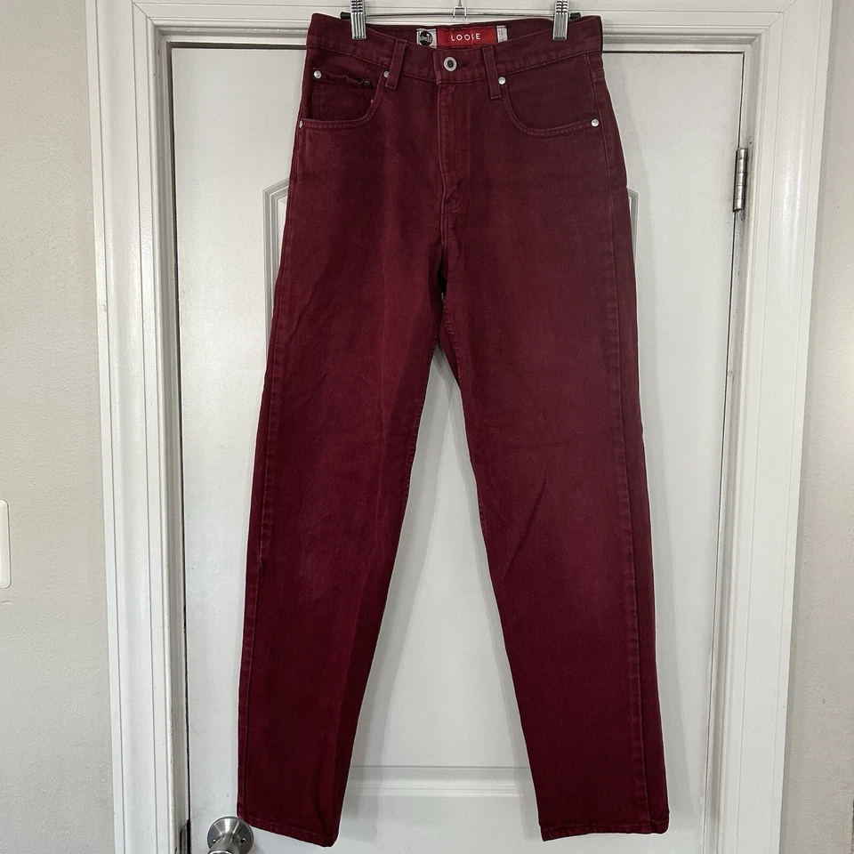 Pantalones de mezclilla sueltos Levi’s SilverTab de colección años 90 rojo granate 29x30 (talla junior 5) skate grunge Foto 2 de 4