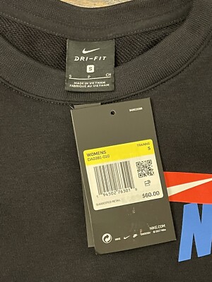 Nike Women's DRI-FIT Get Fit Crewneck Sweatshirt, Size Small, New