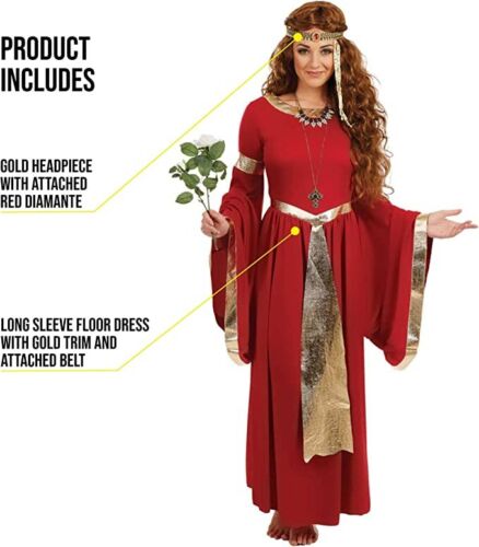 Damen Renaissance Prinzessin Kostüm S - XXL mittelalterlich Dame Mädchen Kostüm - Bild 3 von 4