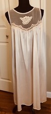 Vintage Val Mode Pale Pink Nylon Negligee USA Made Large READ