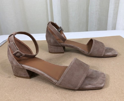 NEW Aquatalia Hildy Suede Ankle Strap Block Heel Sandal US 11/EUR 41.5 M Taupe - Picture 9 of 21