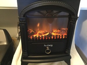 Electric Fireplace Indoor Freestanding Space Heater With Faux Log