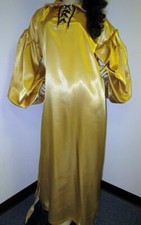 VINTAGE: SATIN Special High Shine GOLD Satin Balloon Shirt Gown