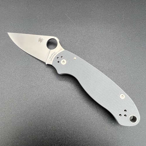 Spyderco Paramilitary 3 Maxamet Blade Gray G10 Handles PM3 C81GPDGY Factory 2nd - Picture 5 of 10