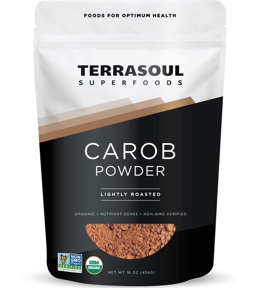 Terrasoul Superfoods Organic Carob Powder, 1 Lb - Cocoa Powder Alternative |