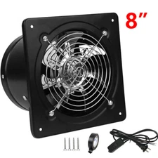 8" Exhaust Fan Ventilation Extractor Fan 110V Wall-Mounted Blower Duct Fan USA