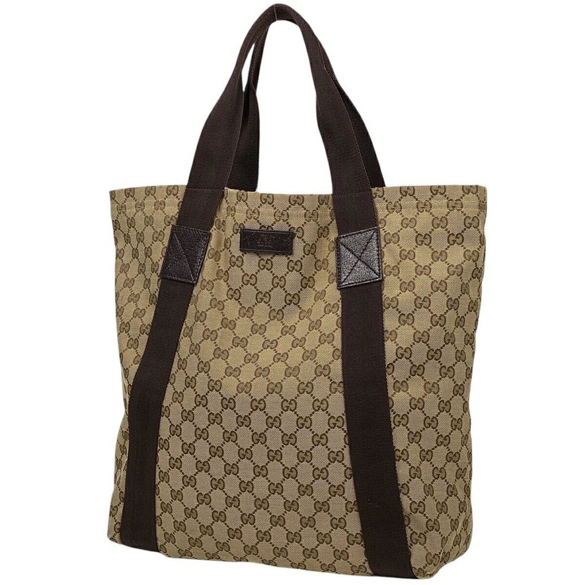 Sac à main fourre tout motif GUCCI GG toile marron 189669 femme 