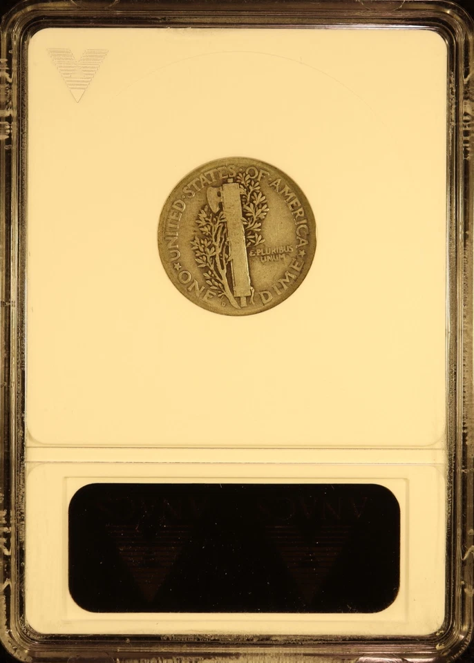 1921-D Mercury Silver Dime - ANACS VG10! Nice Semi-Key Date Denver Mintage! - Image 2 of 4