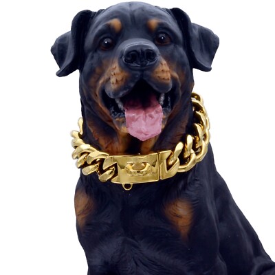 23mm Large Dog Collar Stainless Steel Dog Choke Big Dog Outdoor Walking Chain