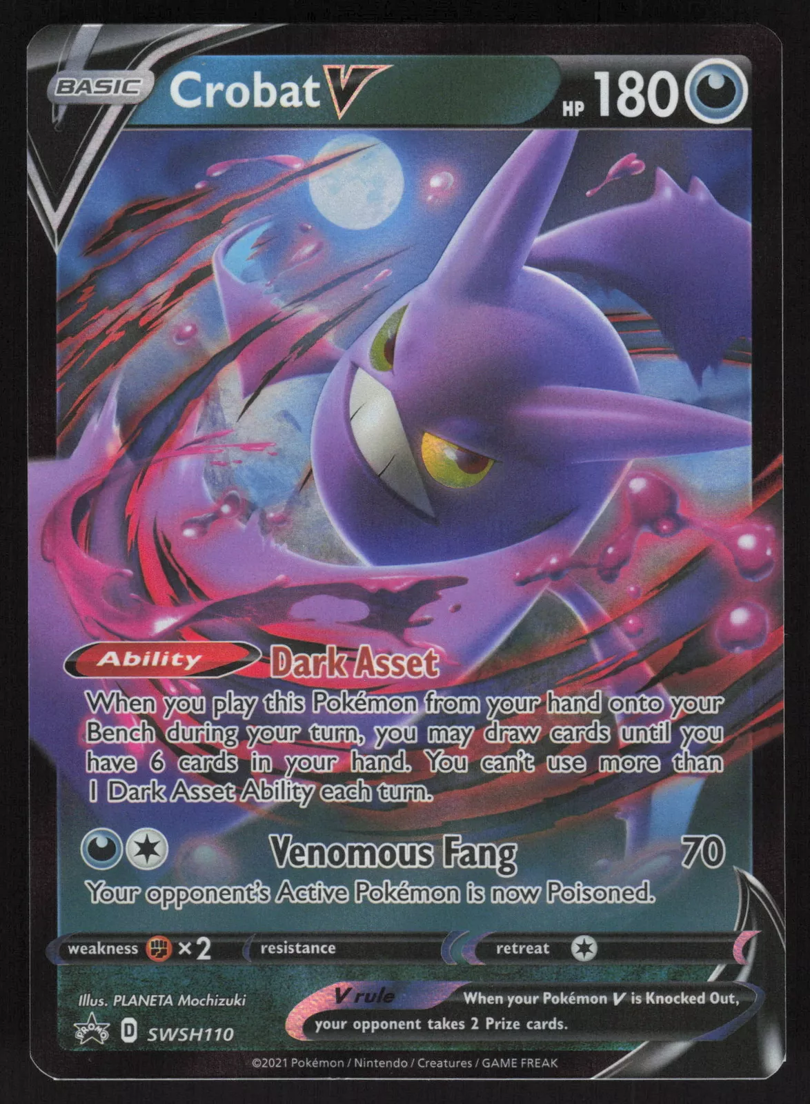 Crobat V NM SWSH110 SWSH: Sword & Shield Promo Cards Pokemon Card