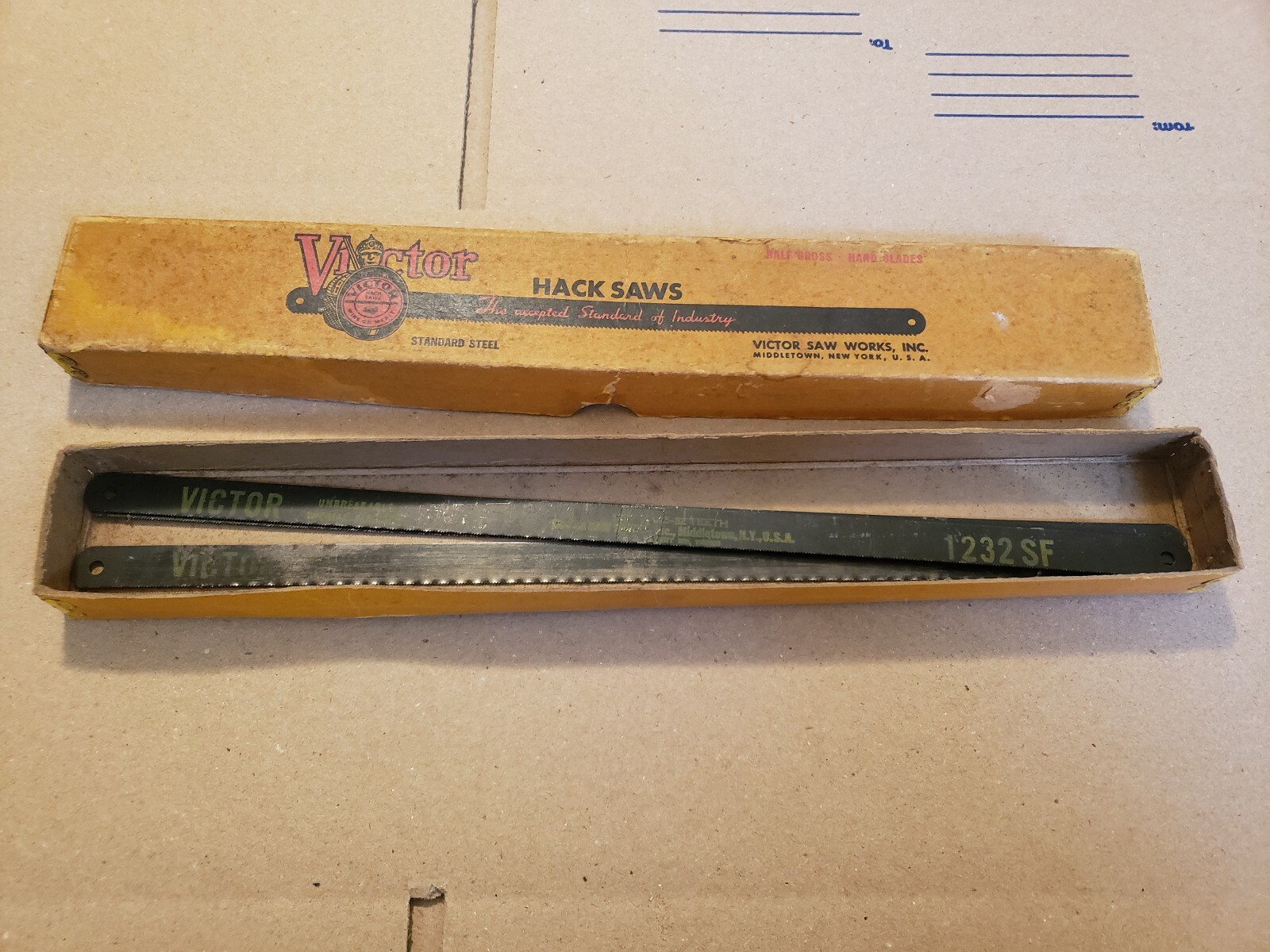 Victor Hacksaw Blade Box Victor Saw Works Middletown, New York eBay