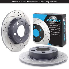 DISCOS DE FRENO TRASEROS PERFORADOS RANURADOS 232mm para KODA FABIA OCTAVIA 1.4 1.6 1.9 TDI