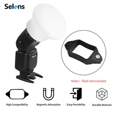 Selens Magnetic Flash Modifier Sphere Diffuser Bounce Rubber Band Photography