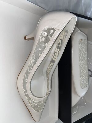 Capollini Hochzeit/besondere Anlässe Schuhe und Tasche Set Elfenbein UK3.