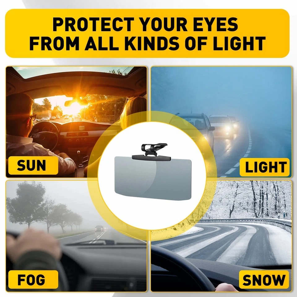 Extensión universal para parasol de coche antideslumbrante HD visera clip extensor EE. UU. Foto 4 de 4