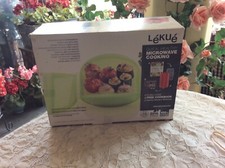 NOWOŚĆ Futerał parowy Lekue 1-2 osobowy zielony parowiec mikrofalowy taca-27 zdrowych przepisów