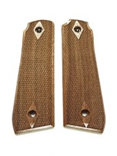 Walnut Double Diamond Checkered Ruger Mark IV 22/45 Grips MK 4