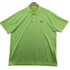 Under Armour Heatgear Loose Fit Golf Men's Size XL Green Performance Polo Shirt