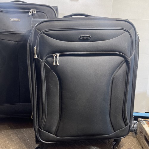 2PC SAMSONITE SOFT SHELL ROLLING LUGGAGE - BLACK spinner Two Bags Work Great