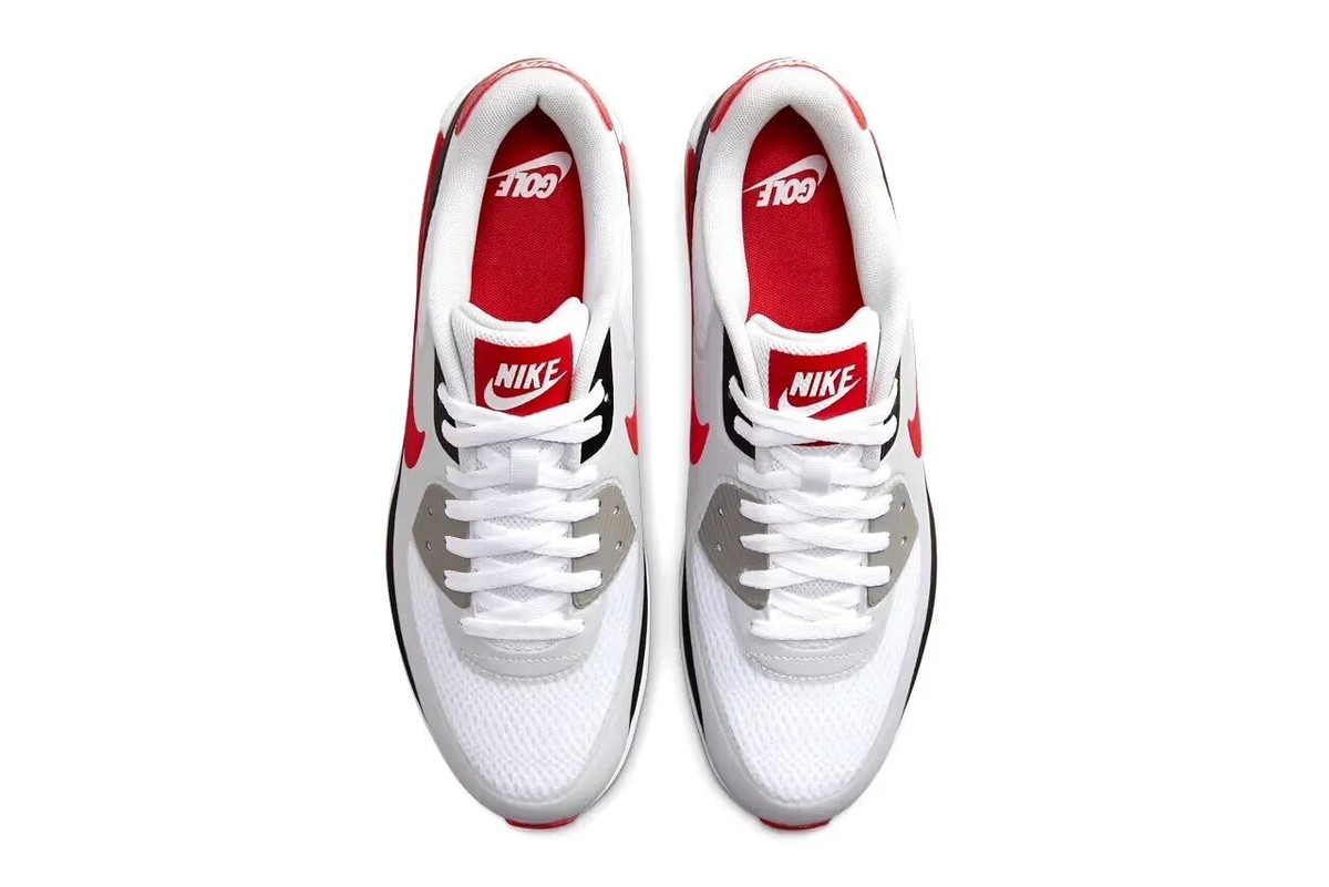 Nike Air Max 90 G TB Golf Shoes White University Red Men's Nike Air Max 90 G TB Golf Shoes White University Red Men's