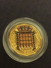Special Edition Threepence Coin. Gold Plated, Painted. 1963. Will Be Removed Soo