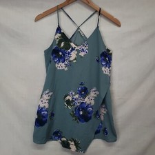 Free People Cascades Dress in Blue Green floral Combo Print Size XS
