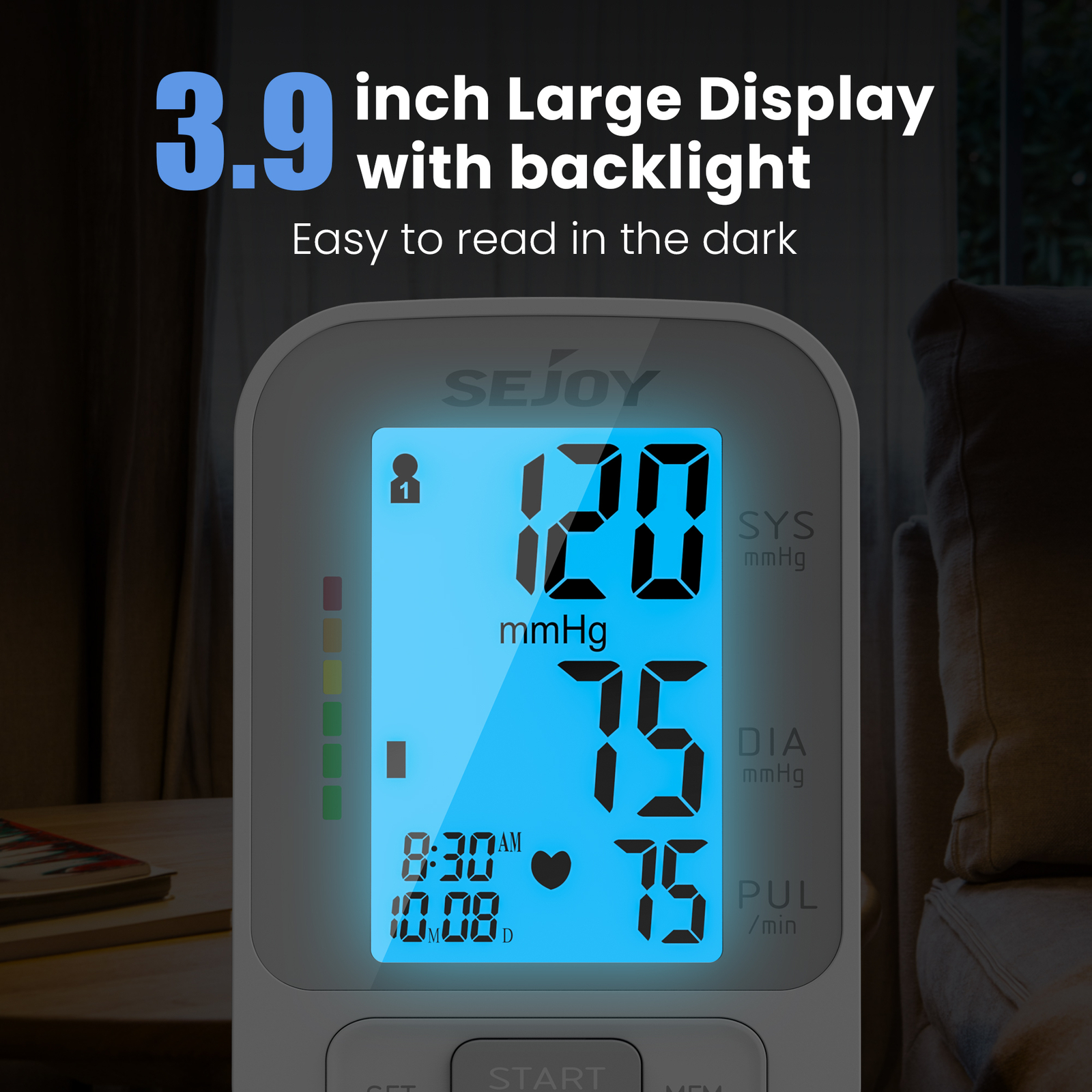 Digital Blood Pressure Monitor Upper Arm Automatic Machine Heart Rate
