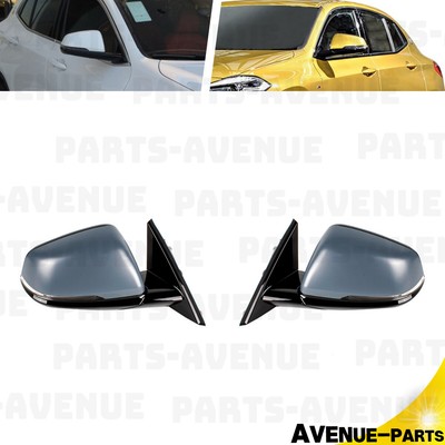 Paintable 5Pin Blind Line Power Heated Mirror For BMW X2 F39 2019 2020 Pair Side