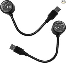 2 PCS USB Star Projector Night Light, Sound-Activated Adjustable Color: 2 PCS
