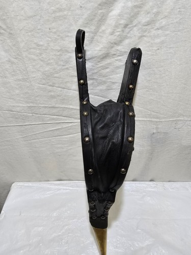 Vintage large  bellows  wooden completely leather bound in good vintage cond - Picture 2 of 23