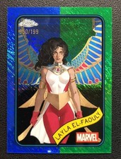 Layla El-Faouly 2025 Topps Chrome Marvel Blue & Green Shimmer Refractor /199 #10