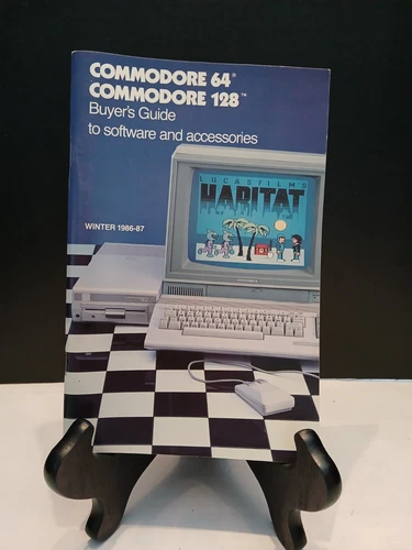 COMMODORE 64 & 128 BUYERS GUIDE TO SOFTWARE & ACCESSORIES. 77 PAGES.
