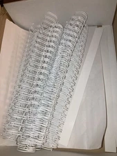 16 3/4” White Wire-O Bindings 21 Loops 2:1” Book