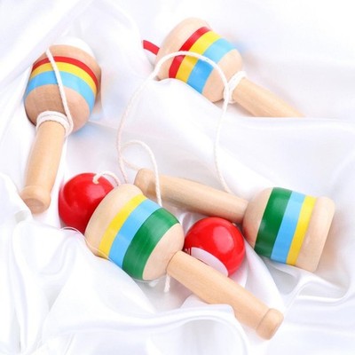 Holz Geschicklichkeit Ball Tasse Set Wurfspiel Balance Spielzeug weiß